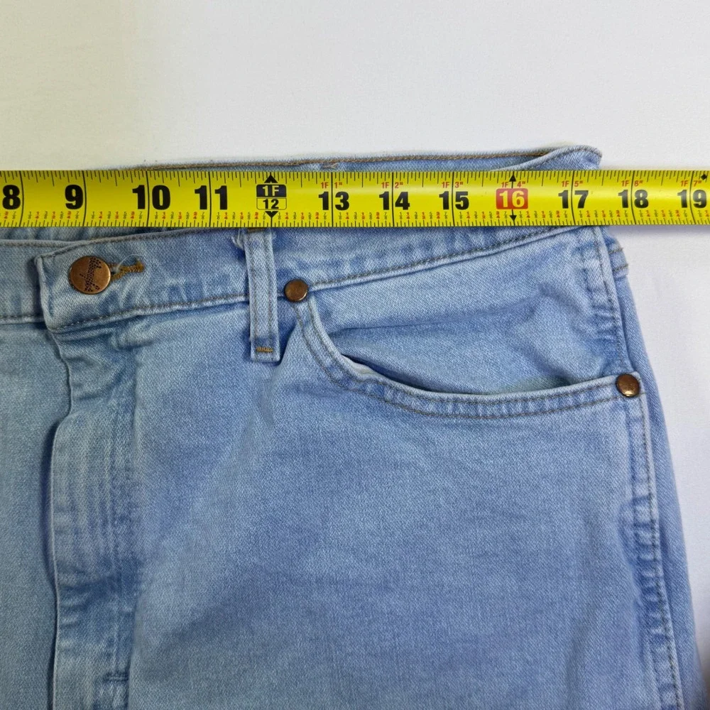 Wrangler‎ Mens Regular Fit Straight Leg Jeans Light Wash Blue 35x32 1013MAFGH